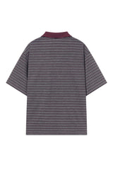 Striped Patchwork Polo Tee