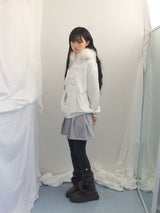 line and pleated dress