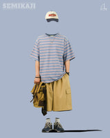 [SEMADE] カーゴバミューダハーフパンツ