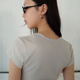 Bolero Crop Tee beige