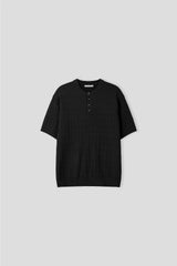 LMN Ron Twisted Cooling Henley Neck Short Sleeve Knitwear (6 colors)
