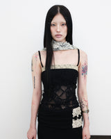 [香] Floral Lace Sleeveless & Bolero SET (Black)