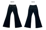 Pilot Line Yellow Stitch Low-rise Bootcut Pants