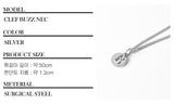 Men's Necklace Circle Pendant Stainless Steel _CLEF BUZZ NEC