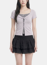 Evia Twist Layered T-shirt