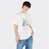 Riso Graphic Birphin Short Sleeve T-shirts (White)
