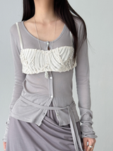 amelie lace bustier (2color)
