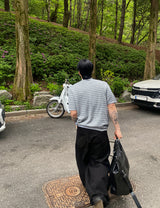 No.1245 ストライプカラーハーフニット (3color)