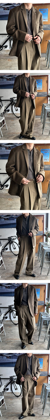 [F/W] ブレンドツータックウールスラックス(2color)