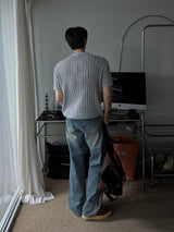 ASCLO Salted Damage Cut Denim Pants (52261)