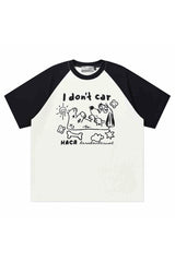 パステルドッグスケッチラグランTシャツ