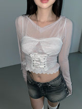 waikiki lace top(3 color)