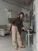 ミュートダイイングワイドカーゴパンツ