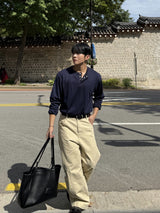 Deli henry-neck long sleeve t-shirt