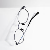 Knouun Round titanium glasses CODE. 101. A Black