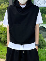 Semi crop hood vest