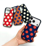 【MADE】Sizzling dot Navy iPhone case [Glossy Glass/Magsafe]