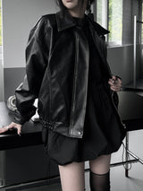 classic washed leather jacket
