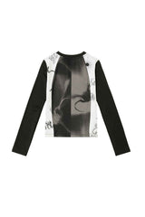 ブロックグラフィック LS Tシャツ _ BLACK