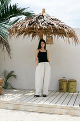 PIN-KNIT BALLOON PANTS (Oatmeal)