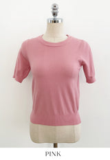 Today Round Basic Short Sleeve Knit