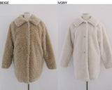 FUR COLLAR COAT (IVORY, BEIGE 2COLORS!)