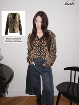 Mohair Leopard Cardigan Knitwear