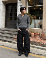 ゴルジ セミジップアップ マッスルフィット ニット