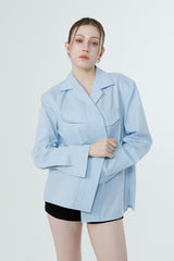 ツイルフェイデッドシャツ_LIGHT BLUE