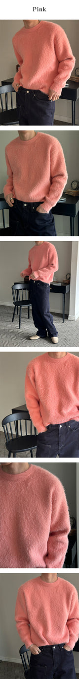 [F/W] ベーシックアンゴララウンドネックニット(6color)