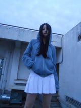 waffle hood zip-up
