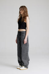 CARPENTER LOOSEFIT DENIM PANTS STONE BLACK