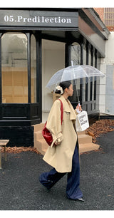 high-end wide long trench coat
