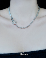Crumpled Cubic Chain Necklacae