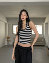 Molly Stripe Halter Sleeveless