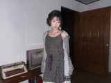 (3color) Punching Stripe Shirring Flare Cardigan