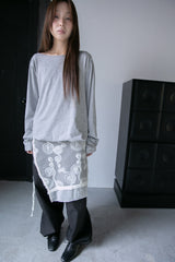 flower layered wrap skirt(2colors)