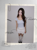 Romance Flower Shirring Sleeveless Top