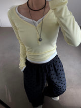 Poky Dot Embossed Velvet Long Pants (4c)