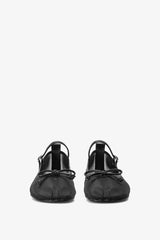 PINTUCK RIBBON FLAT IN BLACK