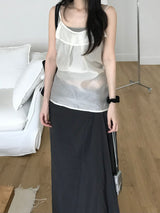 Waiby twisted long skirt (3 colors)