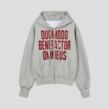 Groovy Fingerhole Patch Crop Hoodie 3C