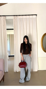 Leopard line casual bendable pants