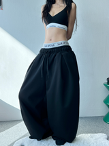 STRING JOGGER PLEAT BALLOON PANTS🩶🖤 - 2 COLORS
