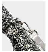 Hand-Beaded Chain Handle Evening Bag