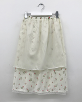 Petit Rose Lace Midi Skirt (2color)
