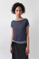 Mesh Layered Top / Grey