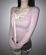 berry tie tee (3colors)