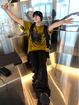ブラリーレタリング半袖Tシャツ