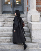 [BELLIDE MADE] Log, Handmade High-Neck Long Coat